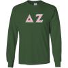 Delta Zeta Lettered Long Sleeve Tee(Forest Green)