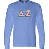 Delta Zeta Lettered Long Sleeve Tee(Light Blue)