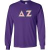 Delta Zeta Lettered Long Sleeve Tee(Purple)