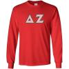 Delta Zeta Lettered Long Sleeve Tee(Red)