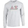 Delta Zeta Lettered Long Sleeve Tee(Sports Grey)