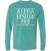 Greekgear Alpha Epsilon Phi Established Long Sleeve T-Shirt(Lagoon)