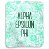 Greekgear Alpha Epsilon Phi Floral Sherpa Lap Blanket
