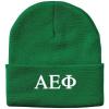 Greekgear Alpha Epsilon Phi Greek Letter Knit Cap Kelly Green