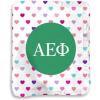 Greekgear Alpha Epsilon Phi Hearts Sherpa Lap Blanket