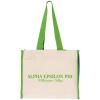 Greekgear Alpha Epsilon Phi Tote with Contrast-color Handles Natural/Lime