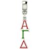 Greekgear Alpha Gamma Delta Color-Filled Stainless Lavaliere Necklace