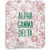 Greekgear Alpha Gamma Delta Floral Sherpa Lap Blanket