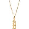Greekgear Alpha Omicron Pi AOII Gold Plated Lavaliere Necklace