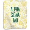 Greekgear Alpha Sigma Tau AST Floral Sherpa Lap Blanket