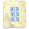 Greekgear Delta Delta Delta Floral Sherpa Lap Blanket