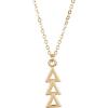 Greekgear Delta Delta Delta Gold Plated Lavaliere Necklace