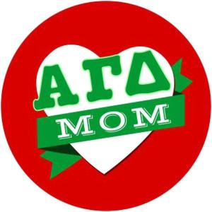 Alpha Gamma Delta Mom Round Decals