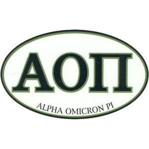 Alpha Omicron Pi AOII Euro Style Sticker