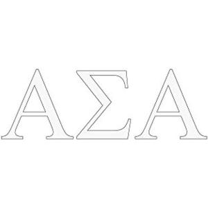 Alpha Sigma Alpha ASA Greek Letter Window Sticker Decal