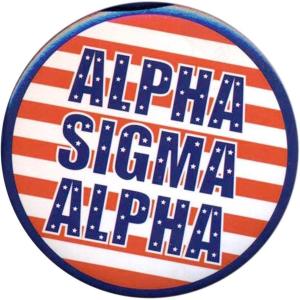 Alpha Sigma Alpha ASA Patriotic USA Button