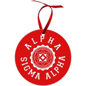 Alpha Sigma Alpha Shield Christmas Ornaments