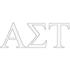 Alpha Sigma Tau AST Greek Letter Window Sticker Decal