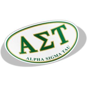 Alpha Sigma Tau Greek Letter Oval Decal