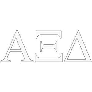 Alpha Xi Delta Greek Letter Window Sticker Decal
