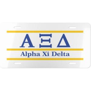 Alpha Xi Delta Lettered Lines License Covers