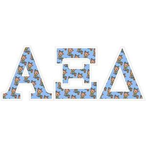 Alpha Xi Delta Mascot Greek Letter Sticker – 2.5″ Tall