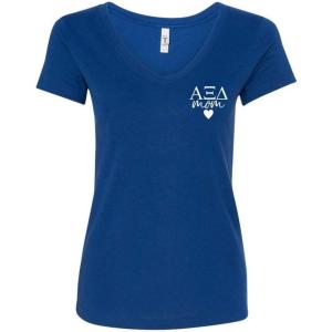 Alpha Xi Delta Mom Ideal V-Neck(Royal Blue)