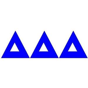 Delta Delta Delta Big Greek Letter Window Sticker Decal 4 Inches Royal Blue(Royal Blue)