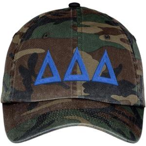 Delta Delta Delta Lettered Camouflage Hat Military Camo