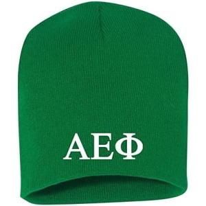 Greekgear Alpha Epsilon Phi 8 Inch Beanie Kelly Green
