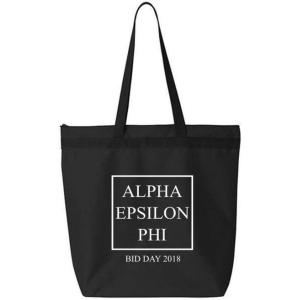 Greekgear Alpha Epsilon Phi Box Tote Bag(Black)