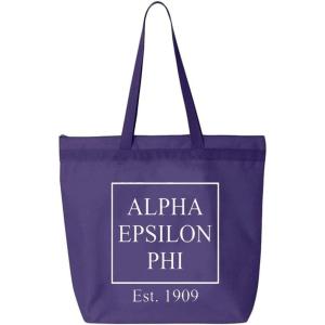 Greekgear Alpha Epsilon Phi Box Tote Bag(Purple)