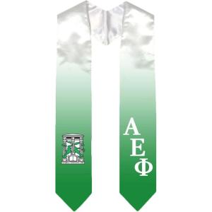 Greekgear Alpha Epsilon Phi Extra Fancy Diagonal Greek Graduation Stole W Crest
