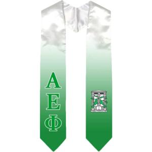 Greekgear Alpha Epsilon Phi Extra Fancy Simple Greek Graduation Stole W Crest