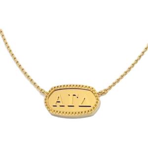 Greekgear Alpha Gamma Delta Athena Necklace(Gold Plated)
