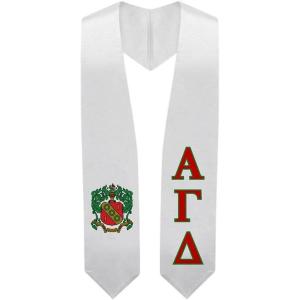 Greekgear Alpha Gamma Delta Super Crest – Shield Graduation Stole