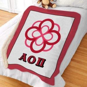 Greekgear Alpha Omicron Pi Sherpa Lap Blanket