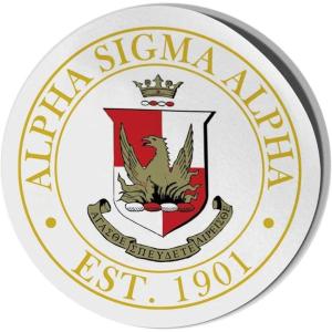 Greekgear Alpha Sigma Alpha ASA Circle Crest – Shield Decal