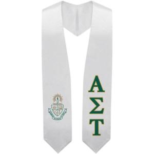 Greekgear Alpha Sigma Tau AST Super Crest – Shield Graduation Stole