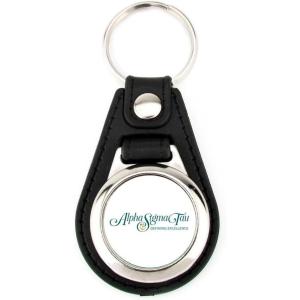 Greekgear Alpha Sigma Tau Leatherette Teardrop Keychain