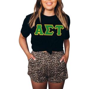 Greekgear Alpha Sigma Tau Lettered Tee(Black)
