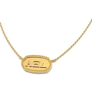 Greekgear Alpha Xi Delta Athena Necklace(Gold Plated)