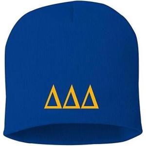 Greekgear Delta Delta Delta 8 Inch Beanie Royal Blue