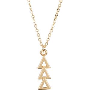 Greekgear Delta Delta Delta Gold Plated Lavaliere Necklace
