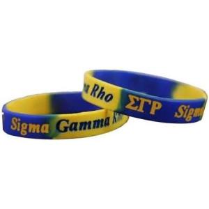 Greekgear Sigma Gamma Rho Letter Silicone Bracelet