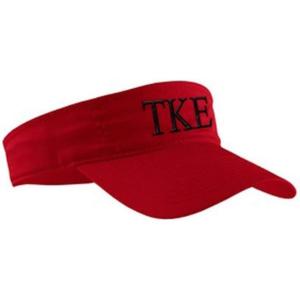 Phi Kappa Tau Greek Letter Visor(Red W/Black Thread)