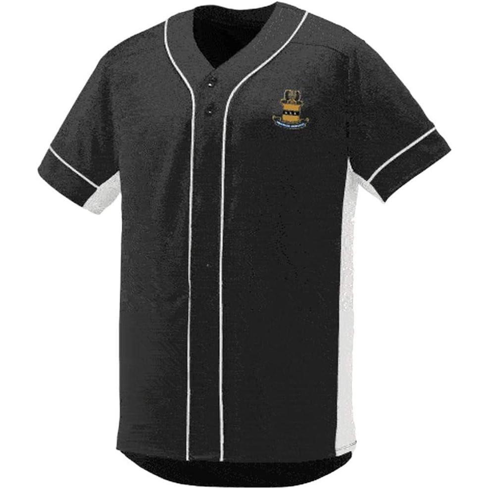 imageAcacia Fraternity Crest Slugger Baseball JerseyBlackWhite