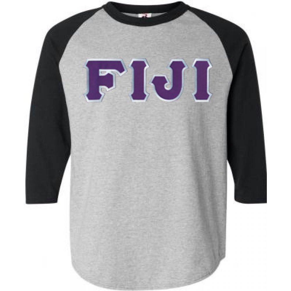 imageFiji Lettered Raglan TShirtGrey WBlack