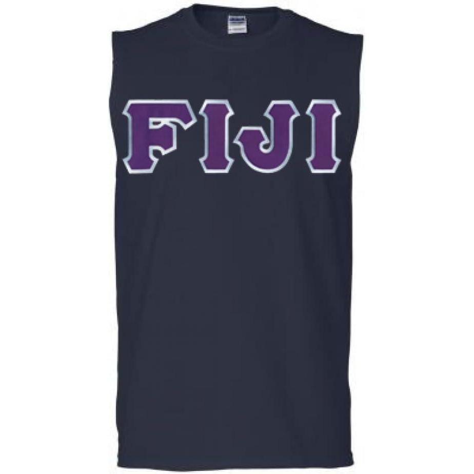 imageFiji Lettered Sleeveless TeeNavy Blue