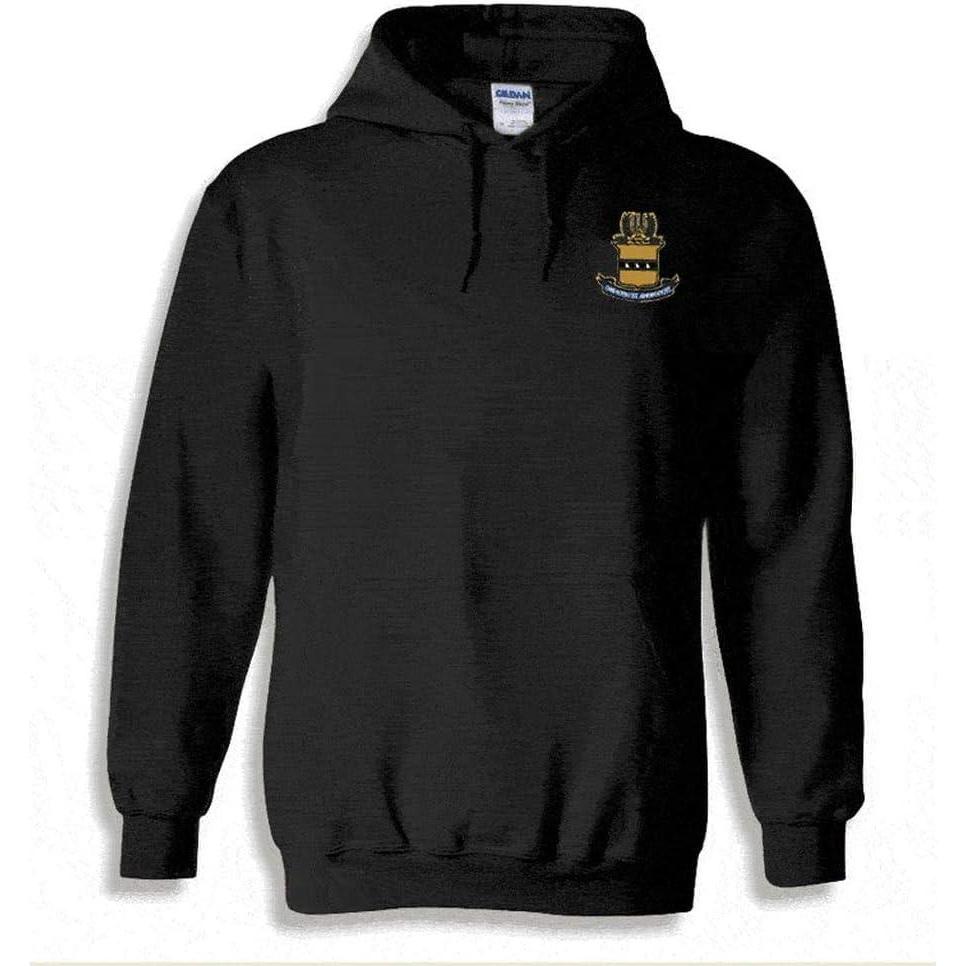 imageGreekgear Acacia Crest  Shield Emblem Hooded SweatshirtBlack